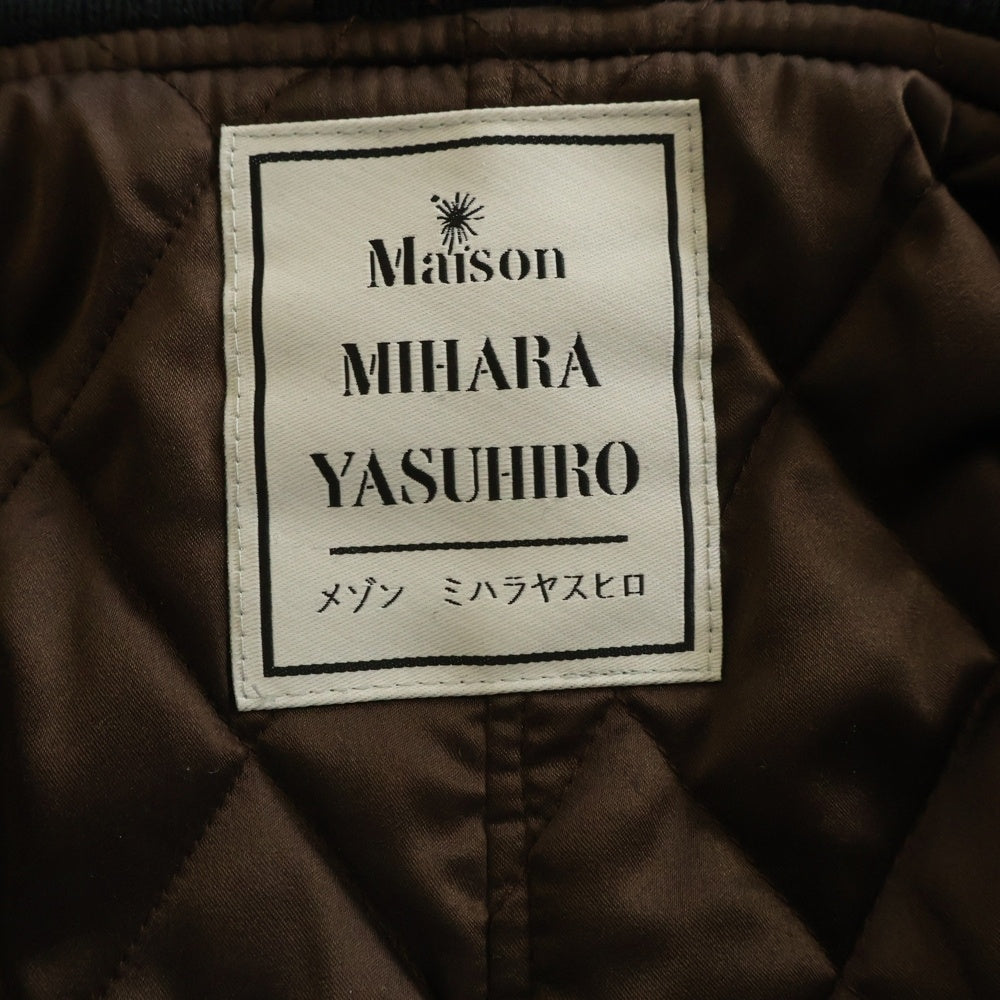 MAISON MIHARAYASUHIRO(メゾンミハラヤスヒロ) EXCLUSIVE Stadium Jacket ウール スタジアム ジャケット ブラック/ホワイト A15BL011-0