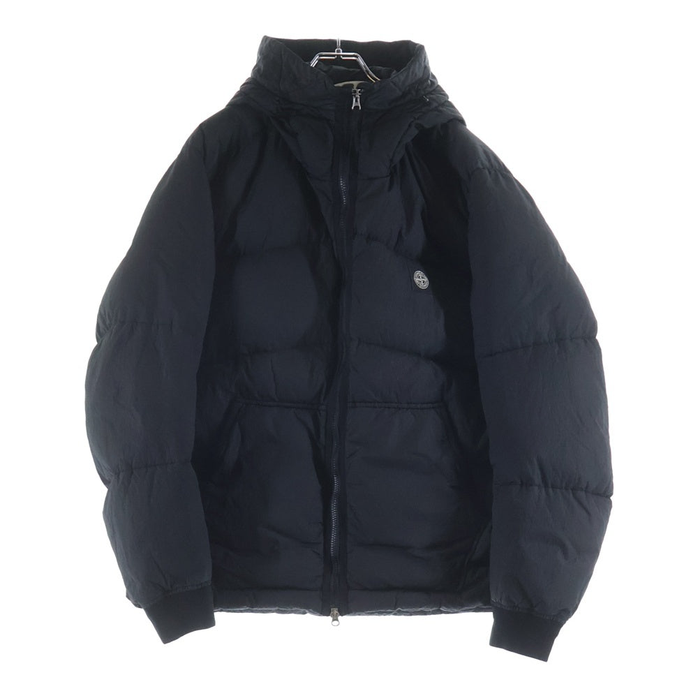 STONE ISLAND(ストーンアイランド) 19AW NYLON METAL WATRO RIPSTOP DOWN ナイロンメタル リップストップ 胸ロゴパッチ ダウンジャケット ブラック 711540532
