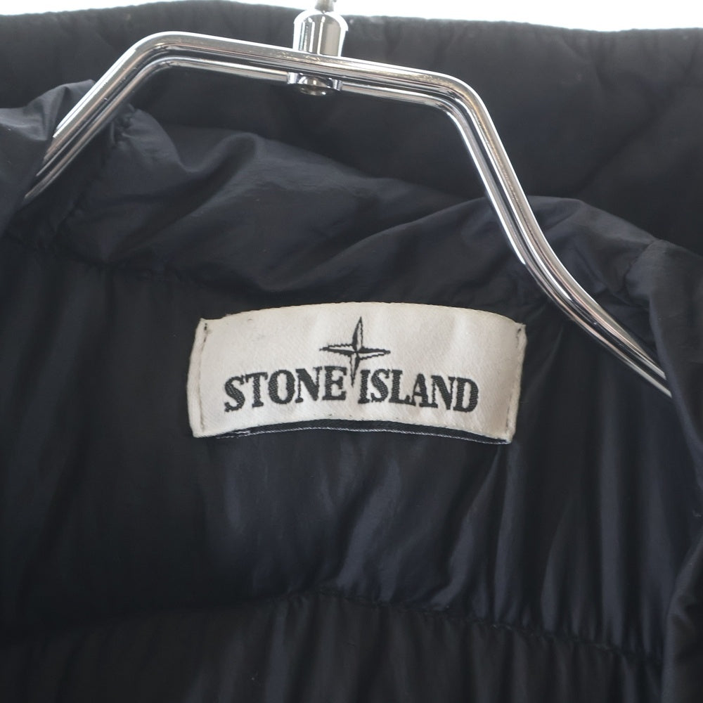 STONE ISLAND(ストーンアイランド) 19AW NYLON METAL WATRO RIPSTOP DOWN ナイロンメタル リップストップ 胸ロゴパッチ ダウンジャケット ブラック 711540532