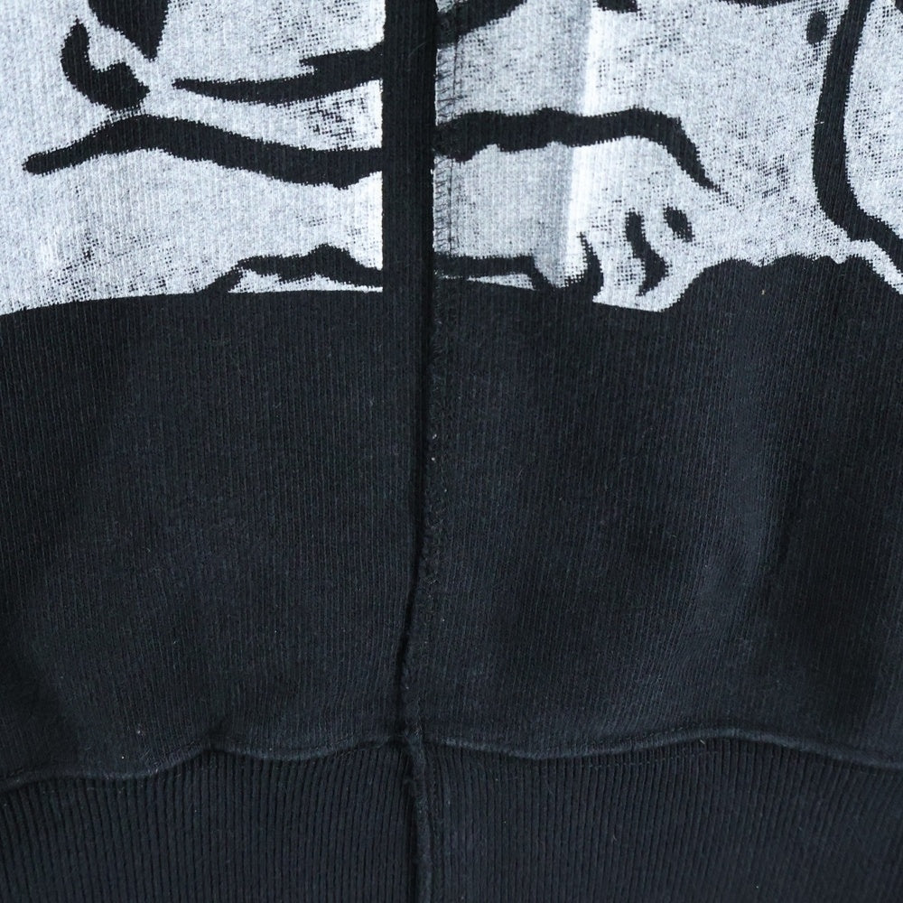 OUR LEGACY(アワーレガシー) 21AW SLASHED BASE SWEAT スラッシュドベーススウェット フロントプリント ブラック W4216BOSB