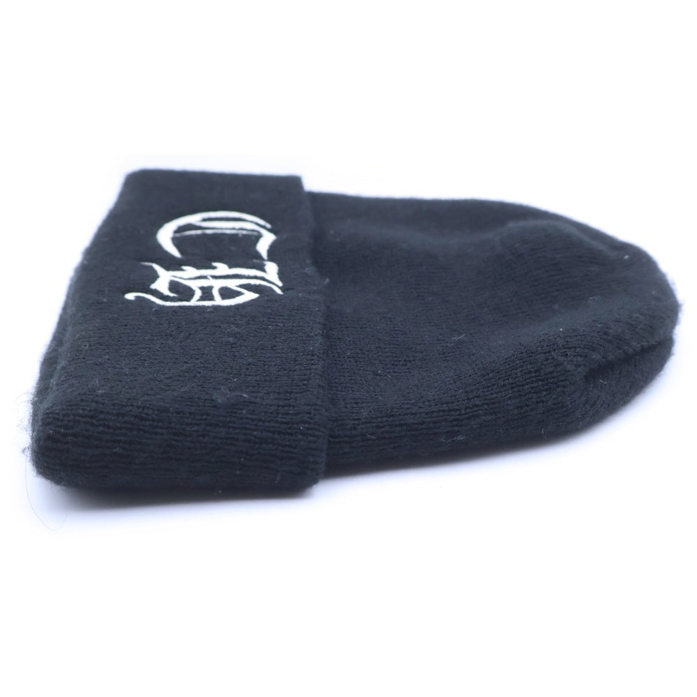 CHROME HEARTS(クロムハーツ) OLD CH Logo Embroidery Beanie CHロゴ刺繍ビーニー ニット帽 ブラック