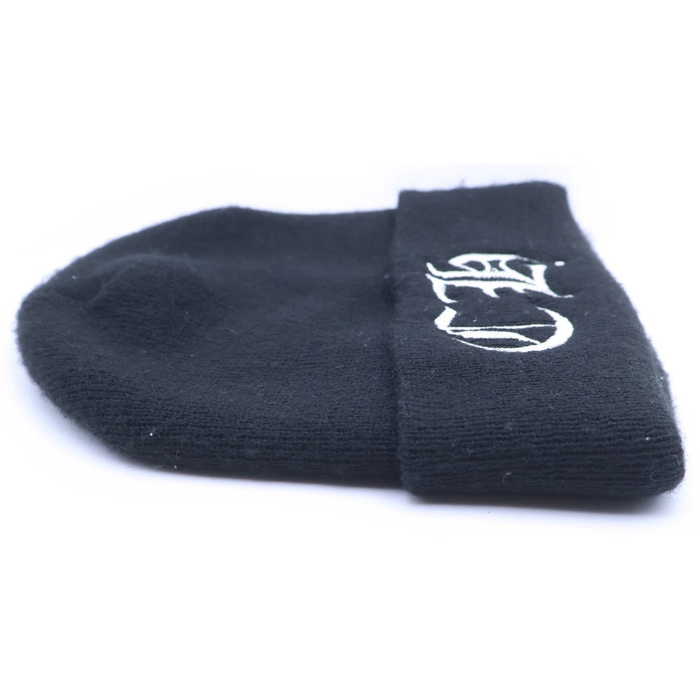 CHROME HEARTS(クロムハーツ) OLD CH Logo Embroidery Beanie CHロゴ刺繍ビーニー ニット帽 ブラック