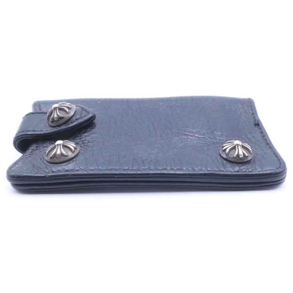 CHROME HEARTS(クロムハーツ) KEY CASE キーケース クロスボールボタン デストロイレザーキーケース ブラック