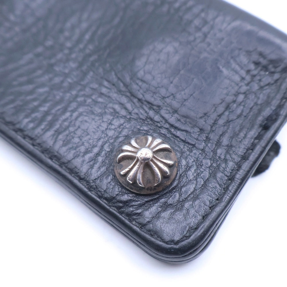CHROME HEARTS(クロムハーツ) KEY CASE キーケース クロスボールボタン デストロイレザーキーケース ブラック