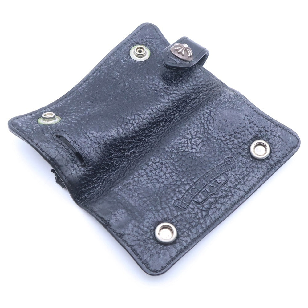 CHROME HEARTS(クロムハーツ) KEY CASE キーケース クロスボールボタン デストロイレザーキーケース ブラック