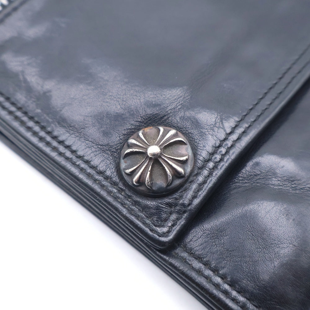 CHROME HEARTS(クロムハーツ) 3 FOLD WALLET ラージ 3フォールド レザー ウォレット 財布 ブラック