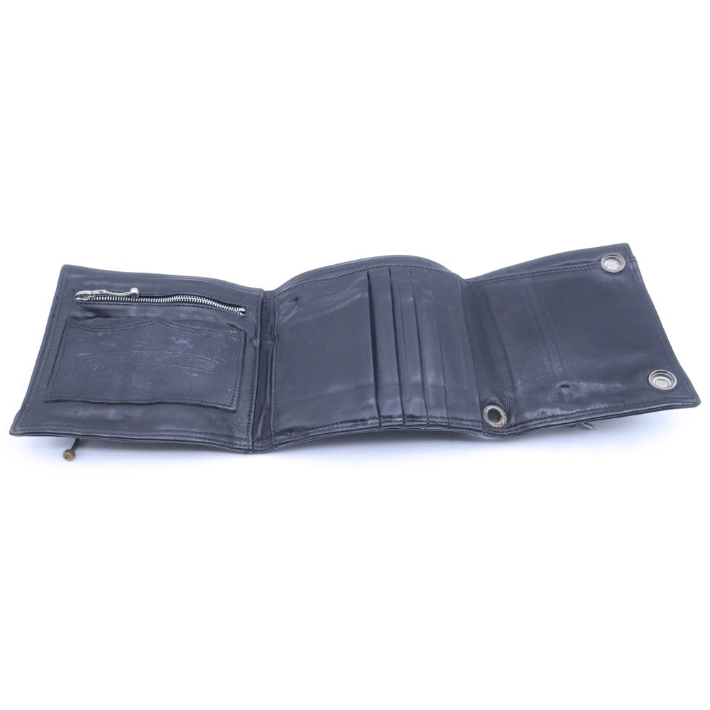CHROME HEARTS(クロムハーツ) 3 FOLD WALLET ラージ 3フォールド レザー ウォレット 財布 ブラック