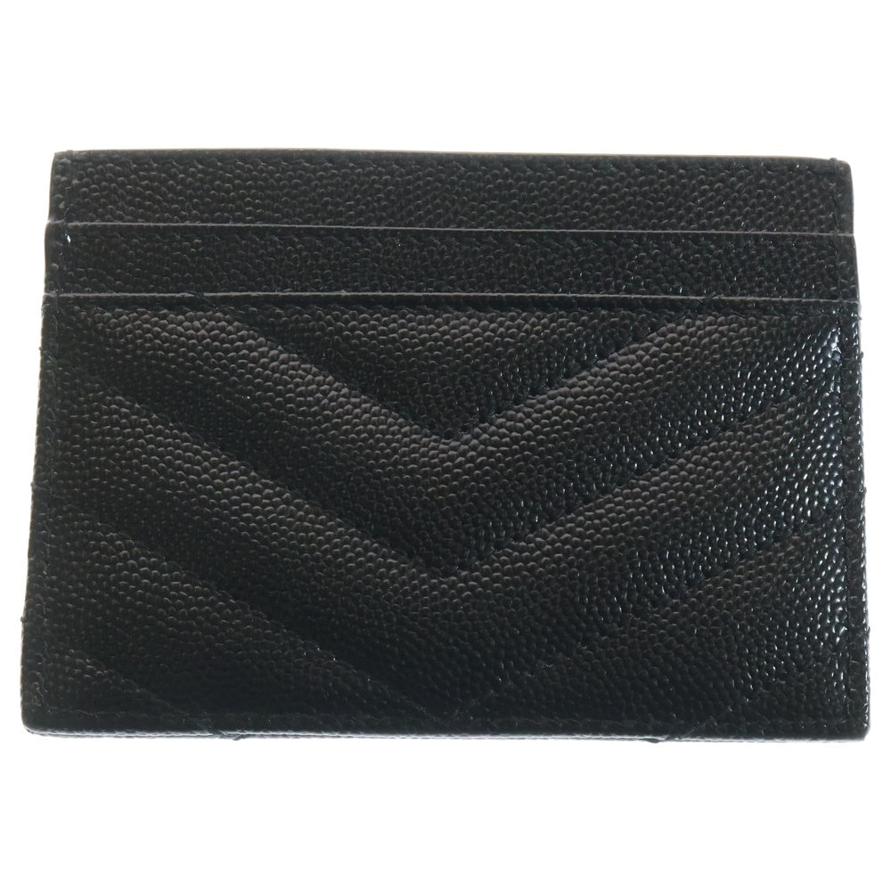 SAINT LAURENT PARIS(サンローランパリ) YSLロゴ レザー カードケース フラグメントケース ブラック