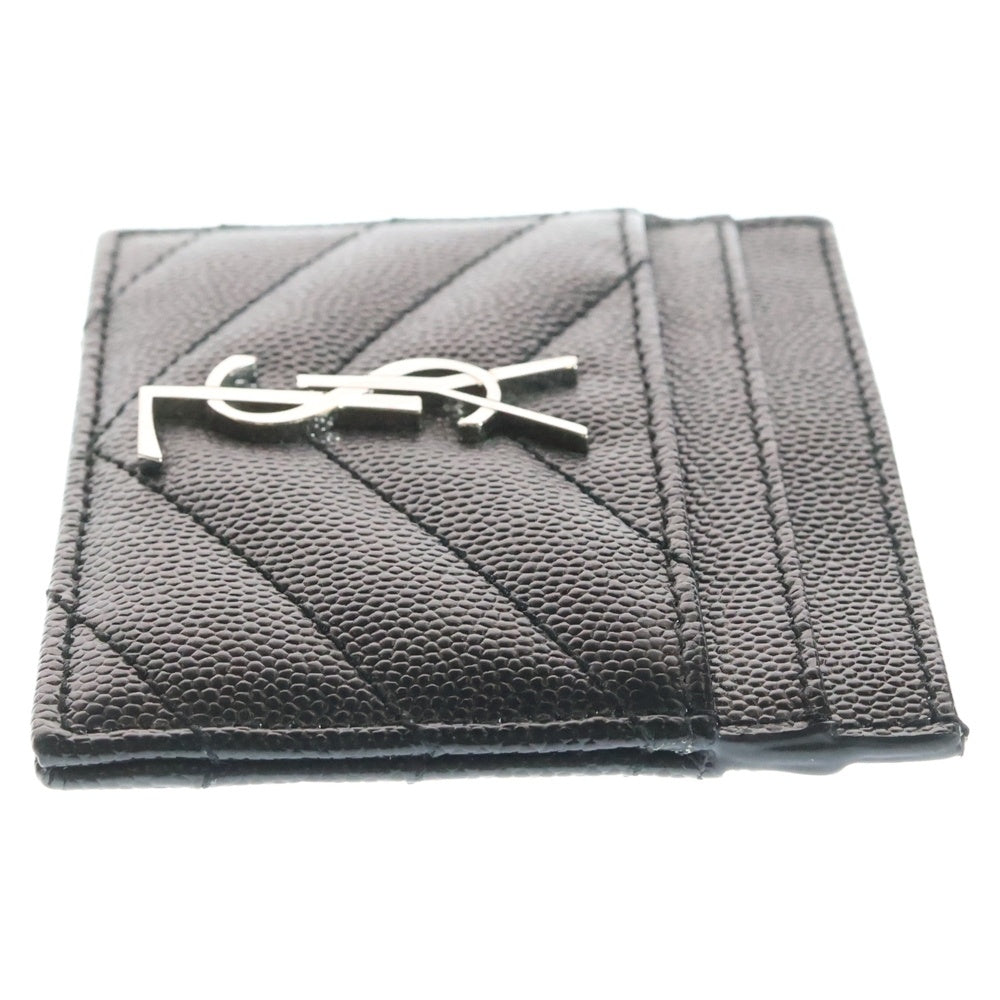 SAINT LAURENT PARIS(サンローランパリ) YSLロゴ レザー カードケース フラグメントケース ブラック