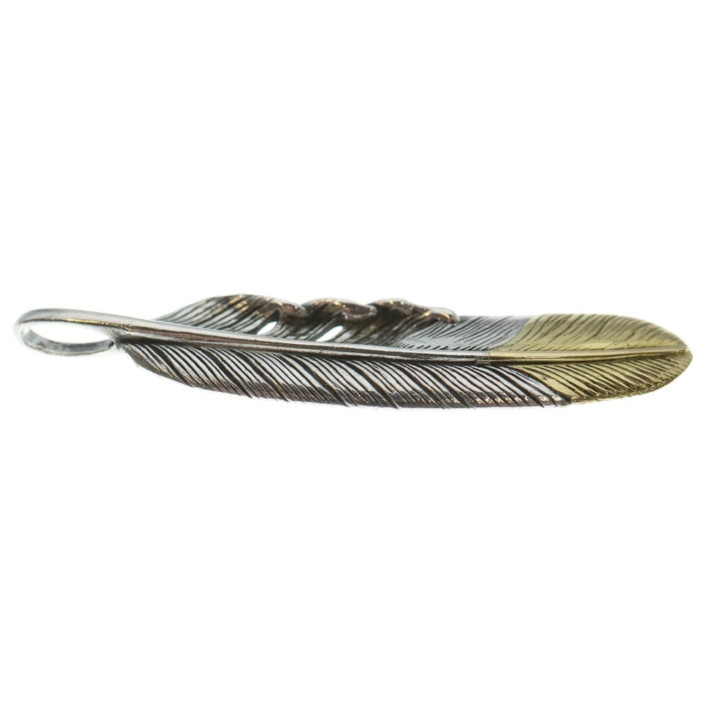 TADY & KING(タディアンドキング) 特大SVフェザー剣先K18 右向き ペンダントトップ 右向き シルバー/ゴールド