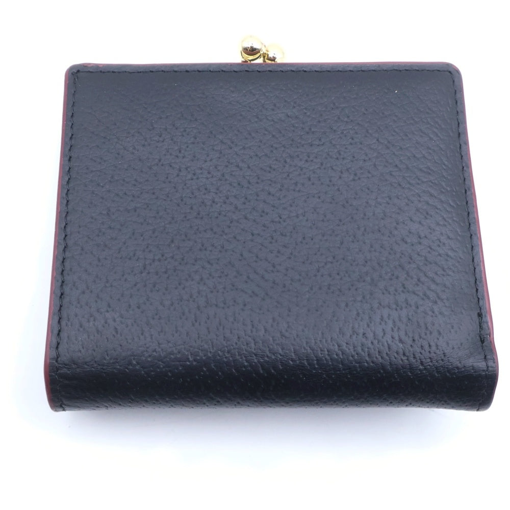 Vivienne Westwood(ヴィヴィアンウエストウッド) オーブロゴ コンパクトウォレット がま口二つ折り財布 ブラック 988VW738 レディース