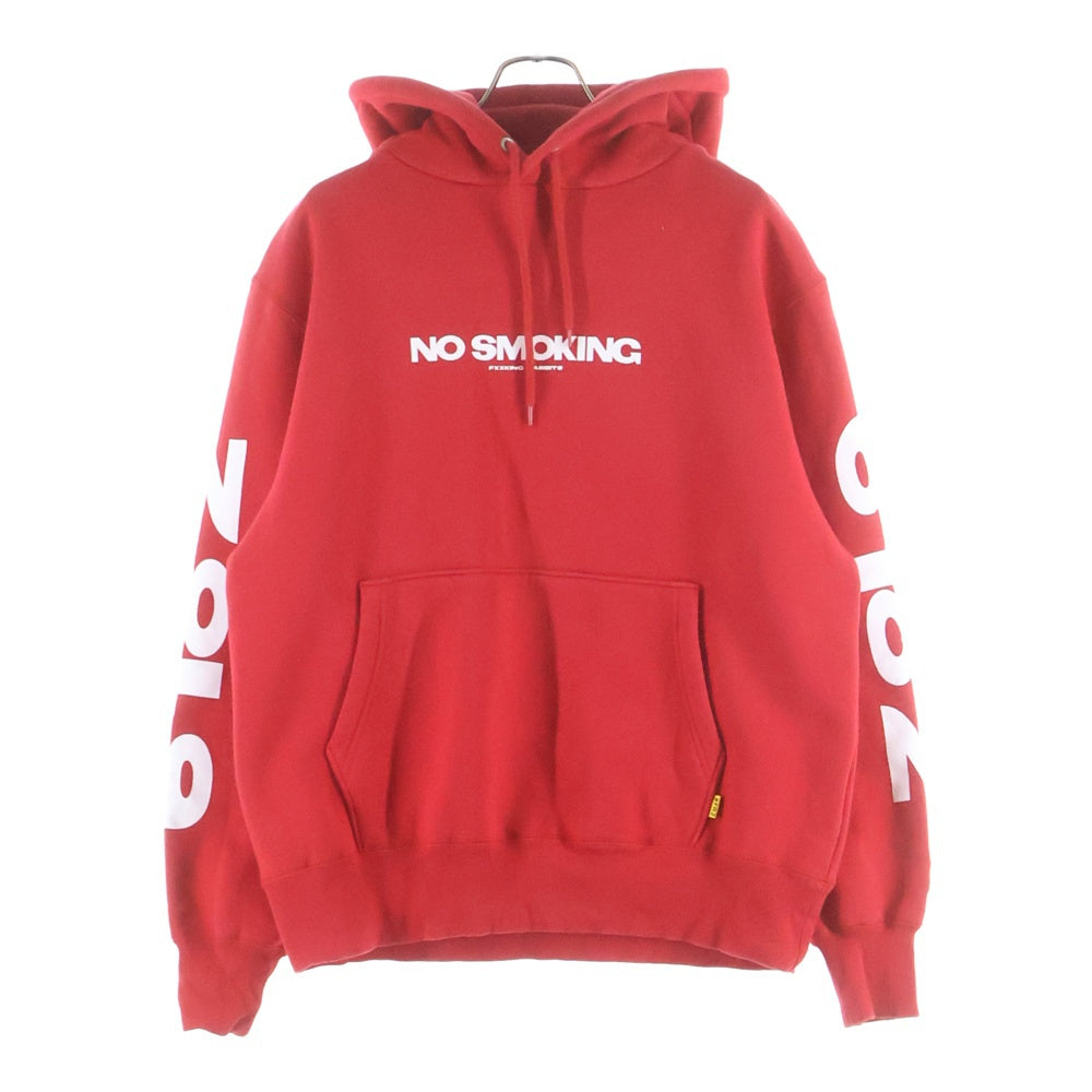 FR2(エフアールツー) 両面プリント アームプリント プルオーバーパーカー フーディー レッド