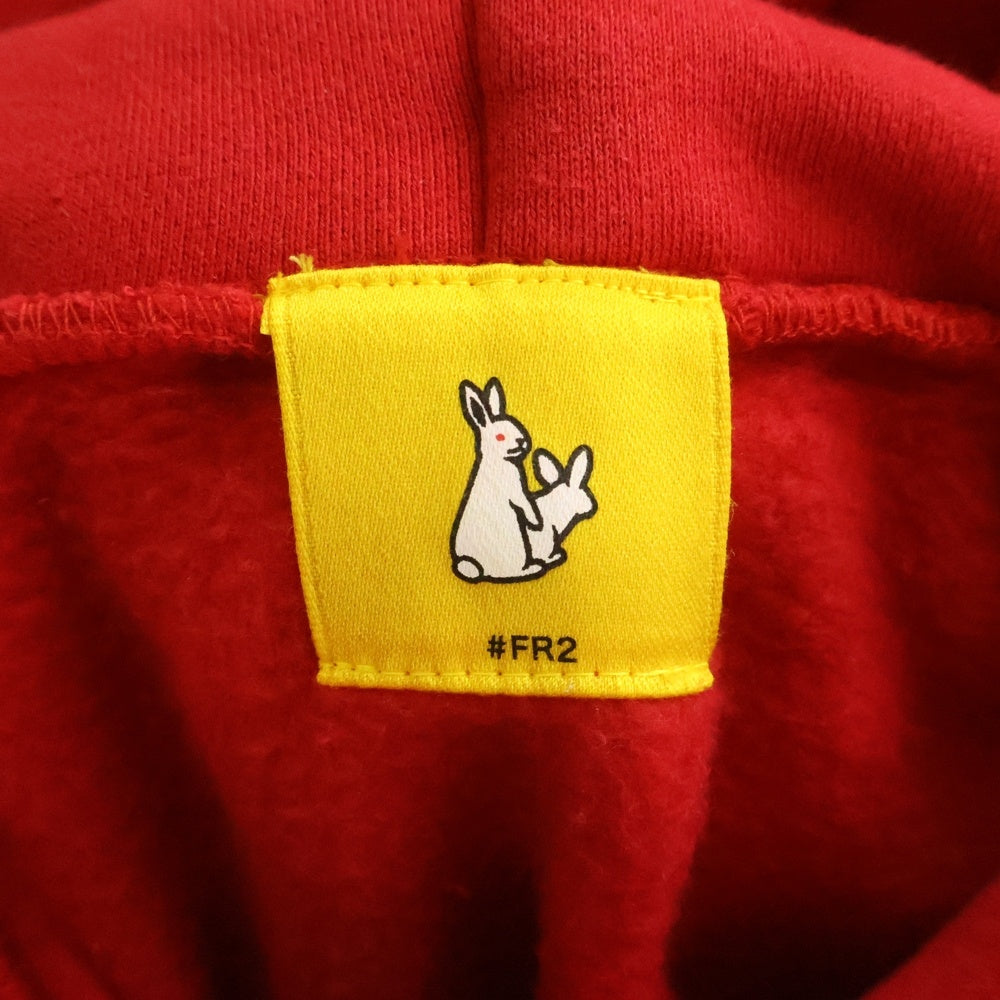 FR2(エフアールツー) 両面プリント アームプリント プルオーバーパーカー フーディー レッド