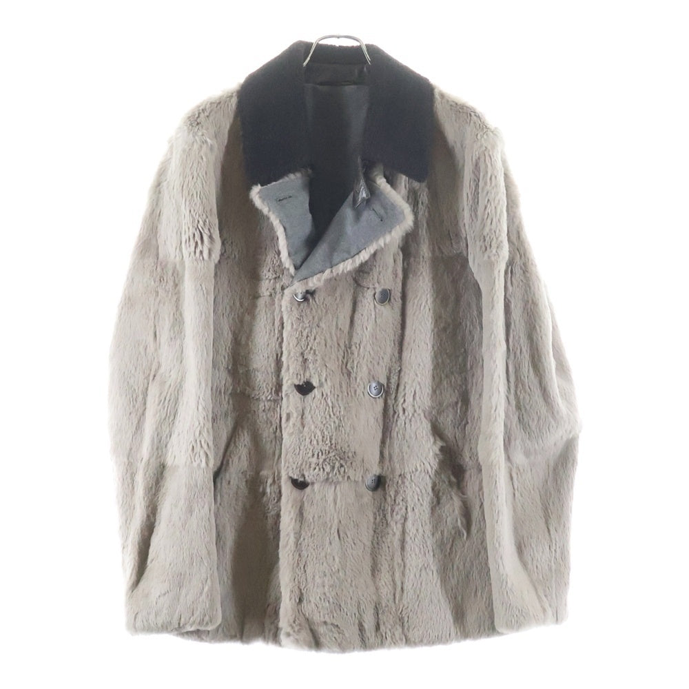 GIORGIO ARMANI(ジョルジオアルマーニ) 襟ムートン ダブルブレストジャケット コート ブラウン PSG01P PSP29