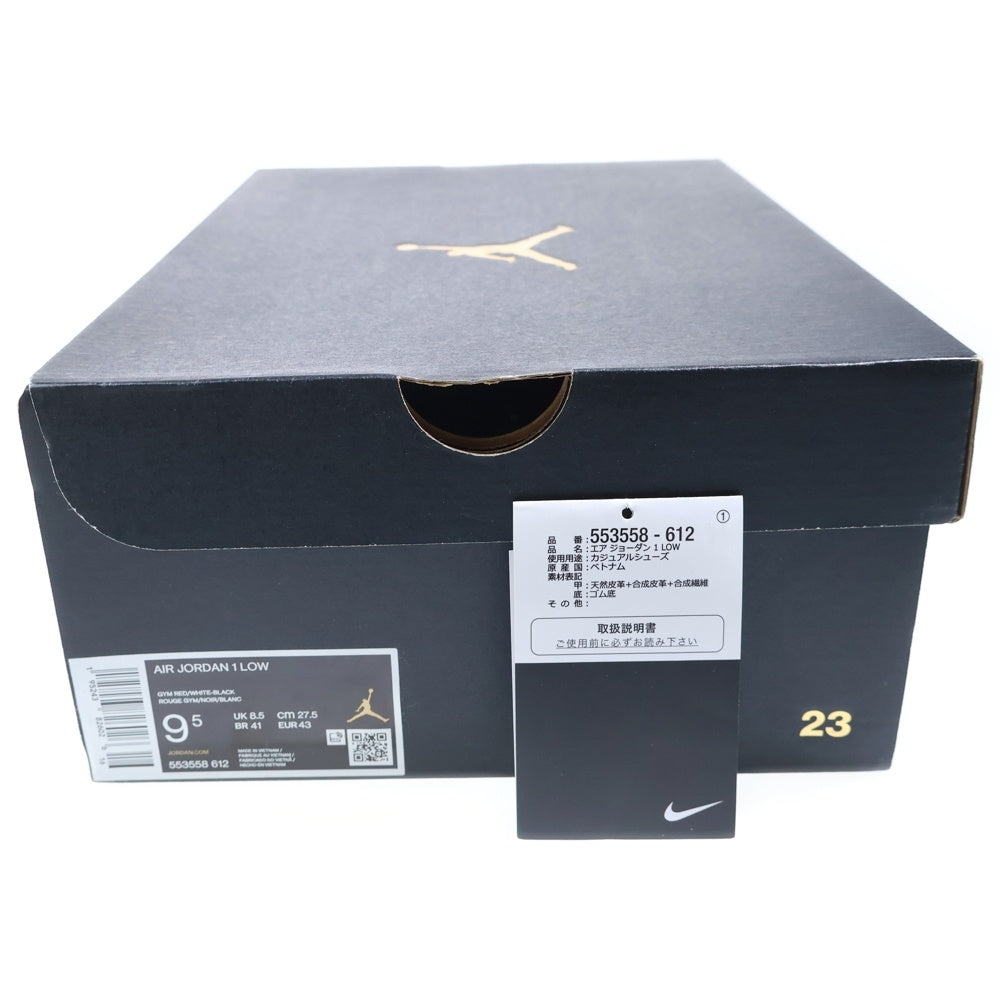 NIKE(ナイキ) AIR JORDAN 1 LOW BRED TOE エアジョーダン1 ロー ブレッドトゥ スニーカー 553558-612 レッド/ブラック US9.5/27.5cm US9.5/27.5cm