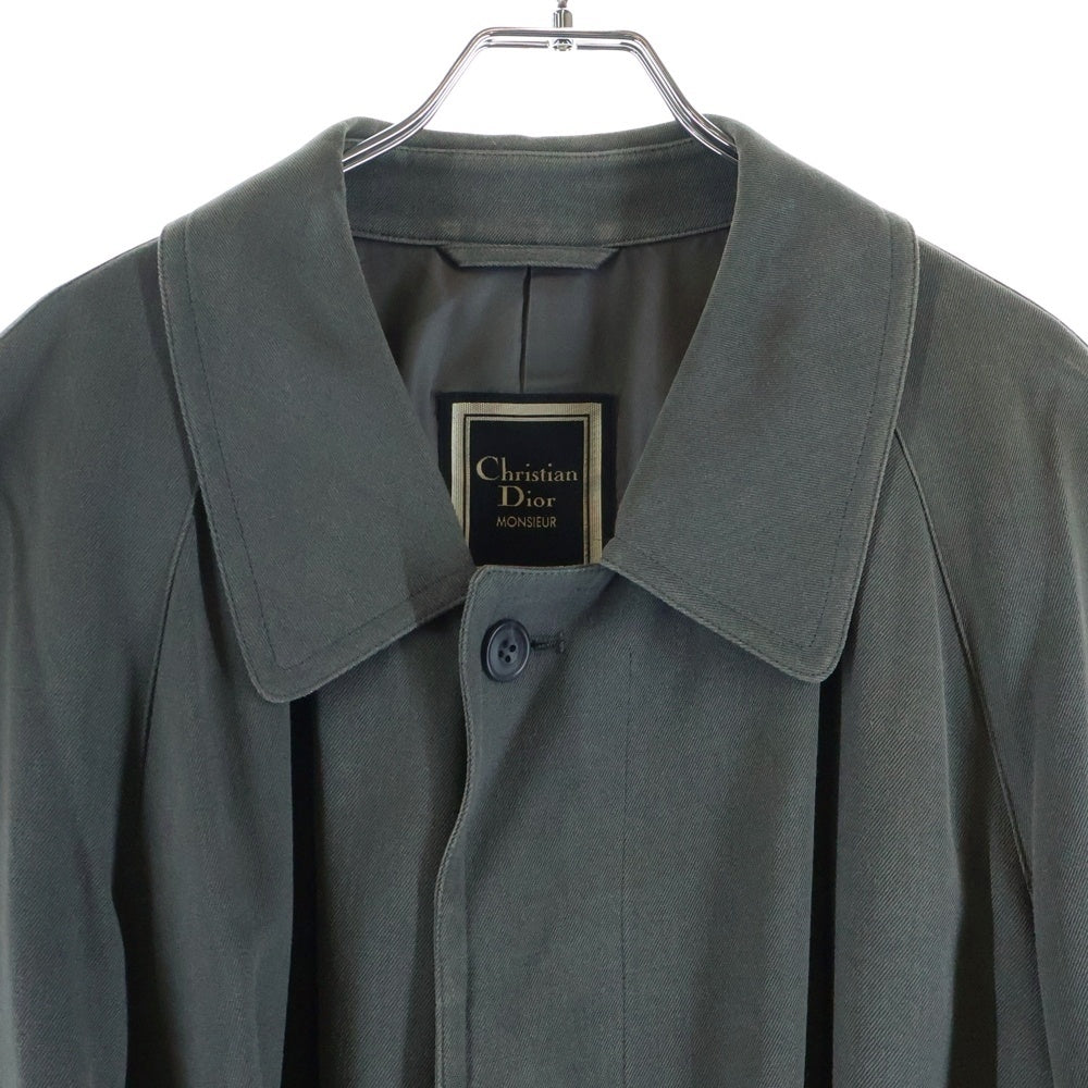 Christian Dior(クリスチャンディオール) 80s オールド ステンカラーコート グレー D4189