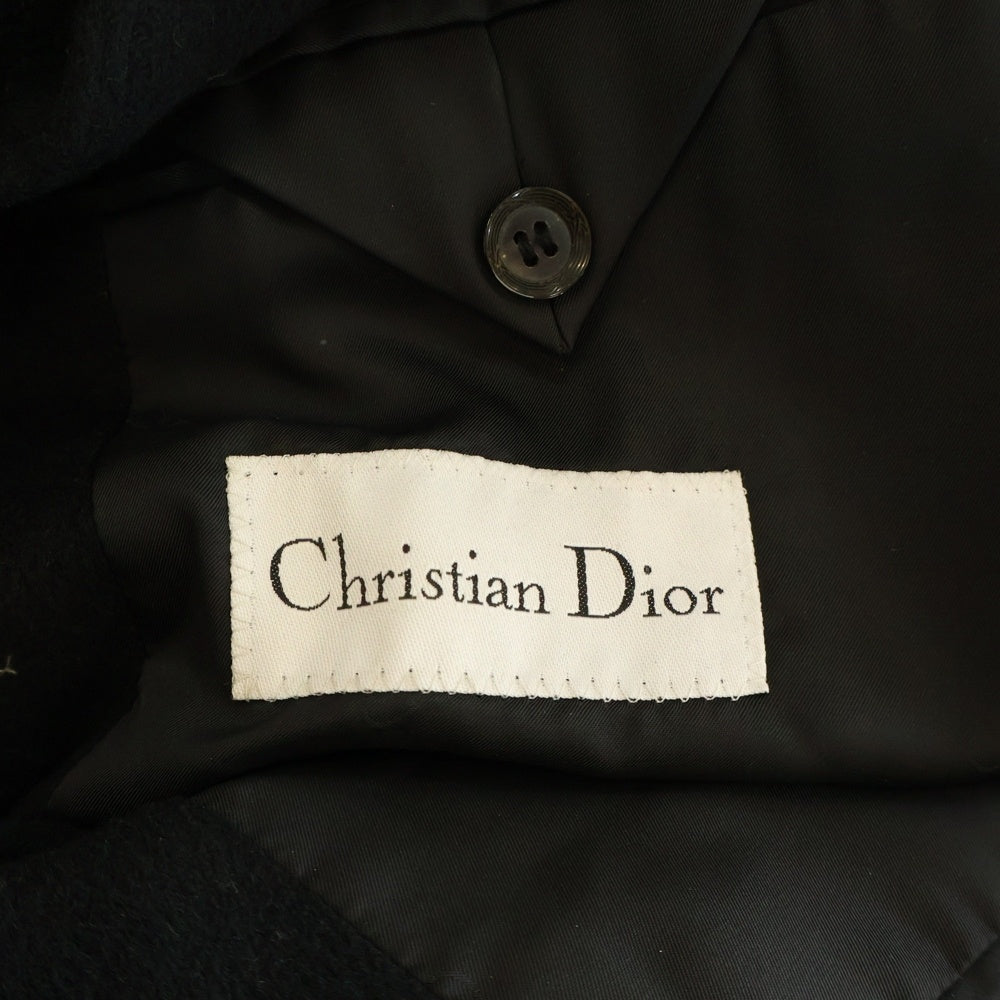 Christian Dior(クリスチャンディオール) 90s オールド カシミヤ ステンカラーコート ブラック D4010