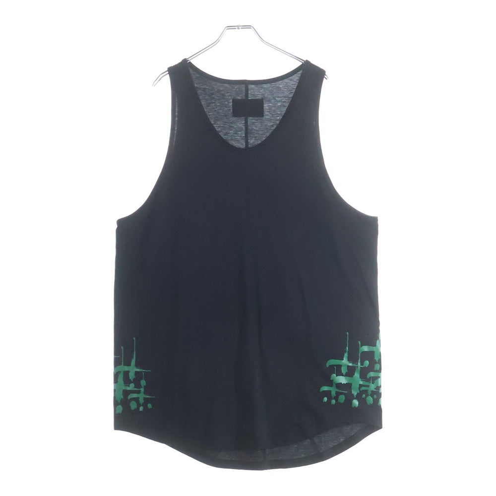 cvtvlist(カタリスト) 23SS SIDE CROSS INNER TANKTOP サイド クロス プリント インナー タンクトップ カットソー ブラック 2301050305