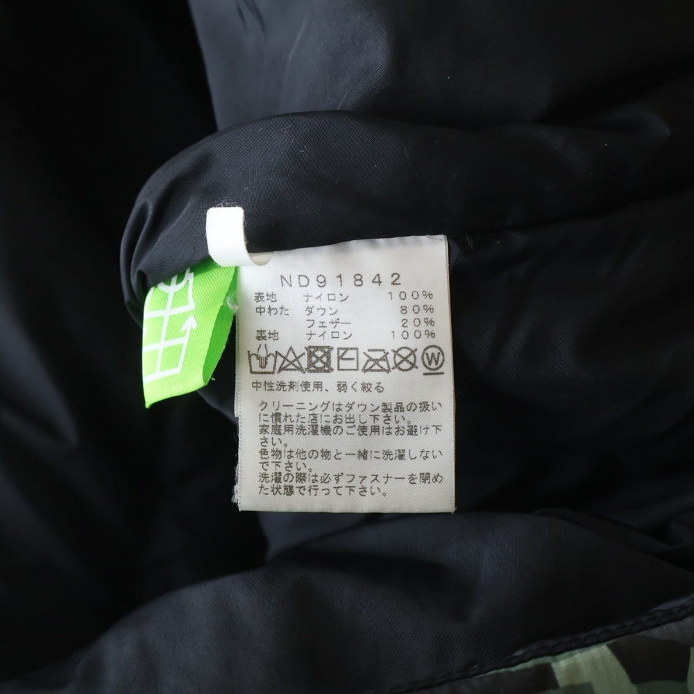 THE NORTH FACE(ザノースフェイス) NOVELTY NUPTSE JACKET ノベルティヌプシダウンジャケット カモフラ グリーン/ブラック ND91842