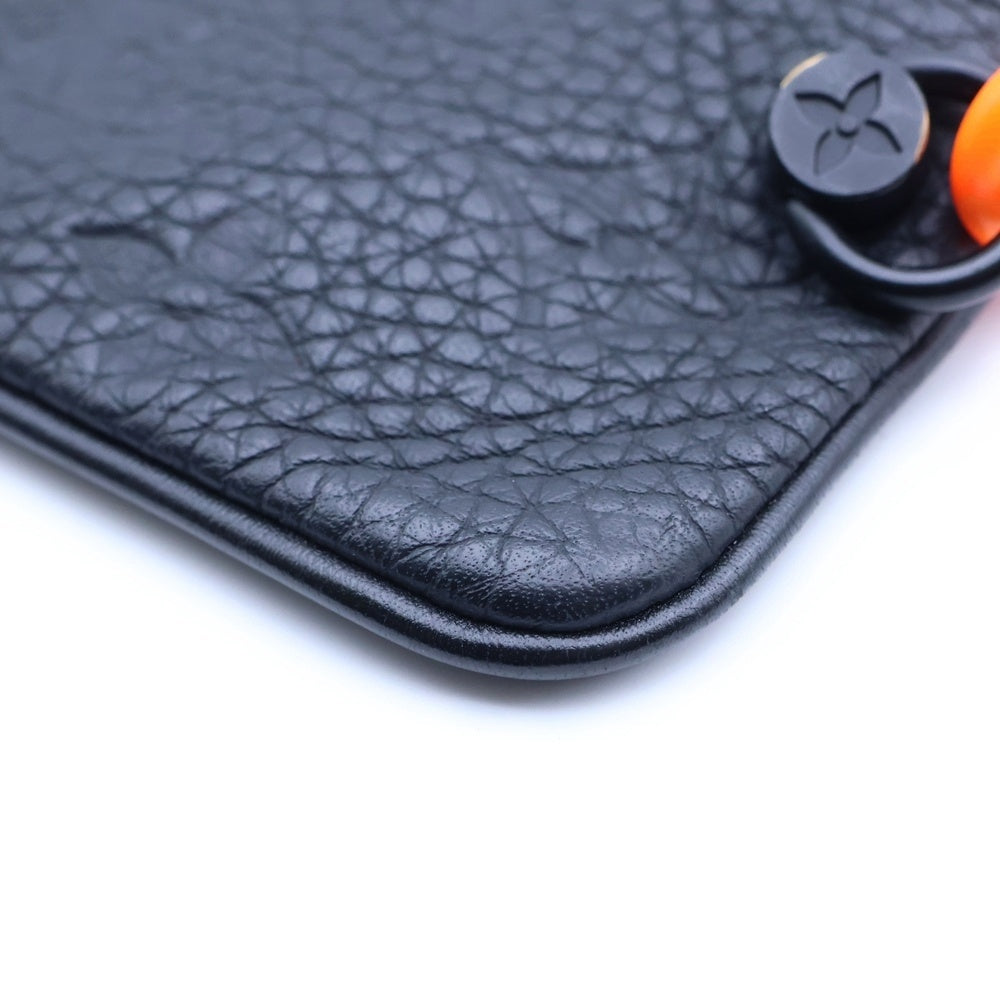 LOUIS VUITTON(ルイヴィトン) トリヨンモノグラム チェーン付 レザーコインケース ブラック M67452