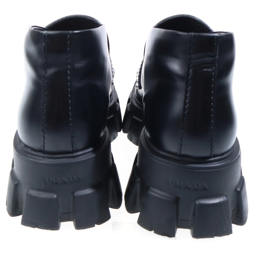 PRADA(プラダ) モノリス ショートローファーブーツ ブラック 2TE194