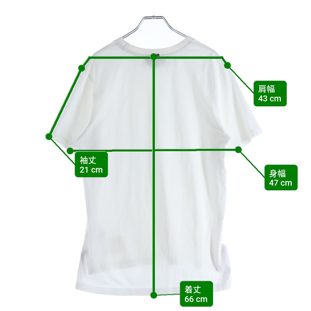 THOM BROWNE(トムブラウン) ジャージー リラックス サイドスリット クルーネック 半袖Tシャツ ホワイト MJS067A-00042-100