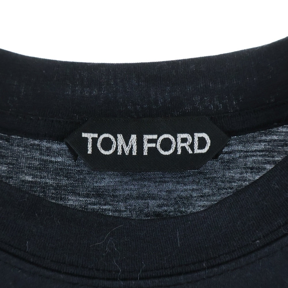 TOM FORD(トムフォード) LYOCELL COTTON CREW Tee クルーネック 半袖Tシャツ ブラック JCS004 JMT002S23