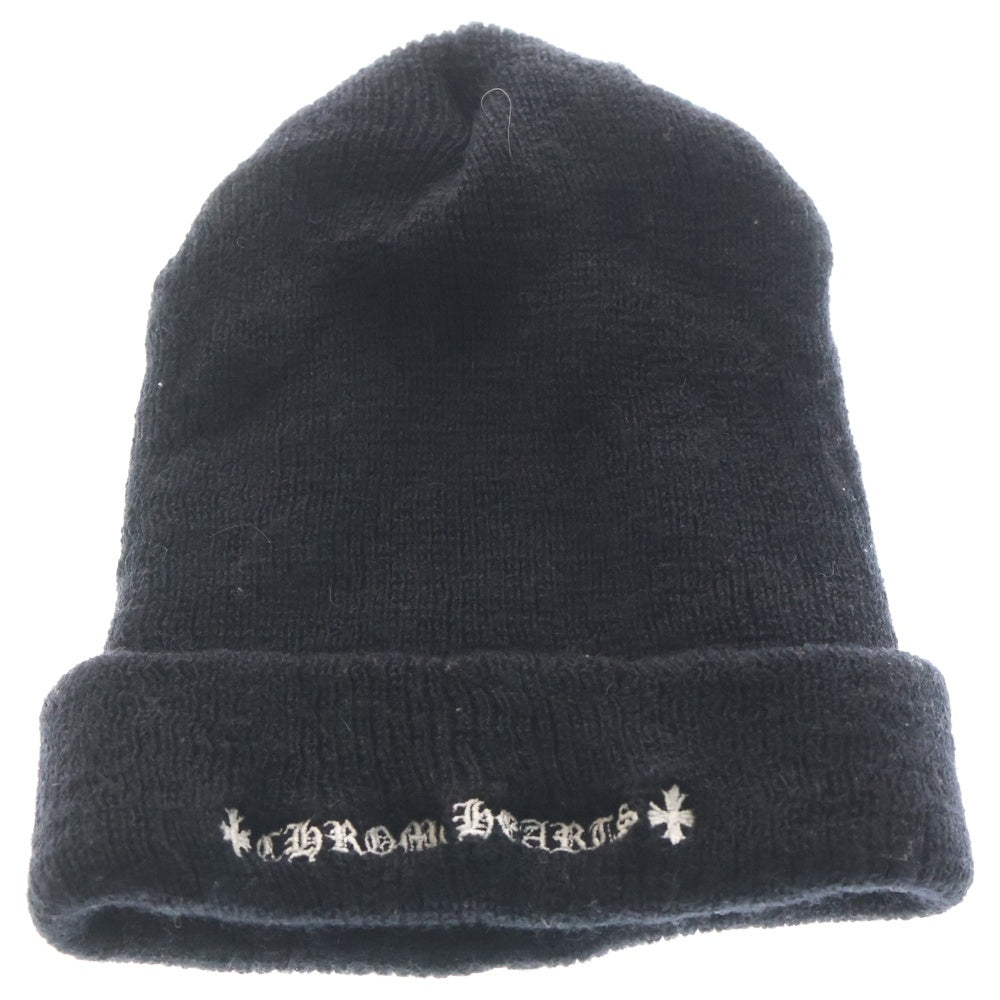 CHROME HEARTS(クロムハーツ) WOOL WATCH CAP CHプラス刺繍ウールビーニー ニットキャップ 帽子 ブラック