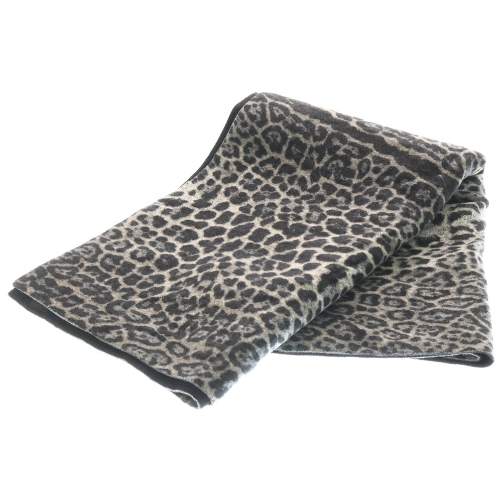 SAINT LAURENT PARIS(サンローランパリ) ロゴ入り レオパード柄 シルク