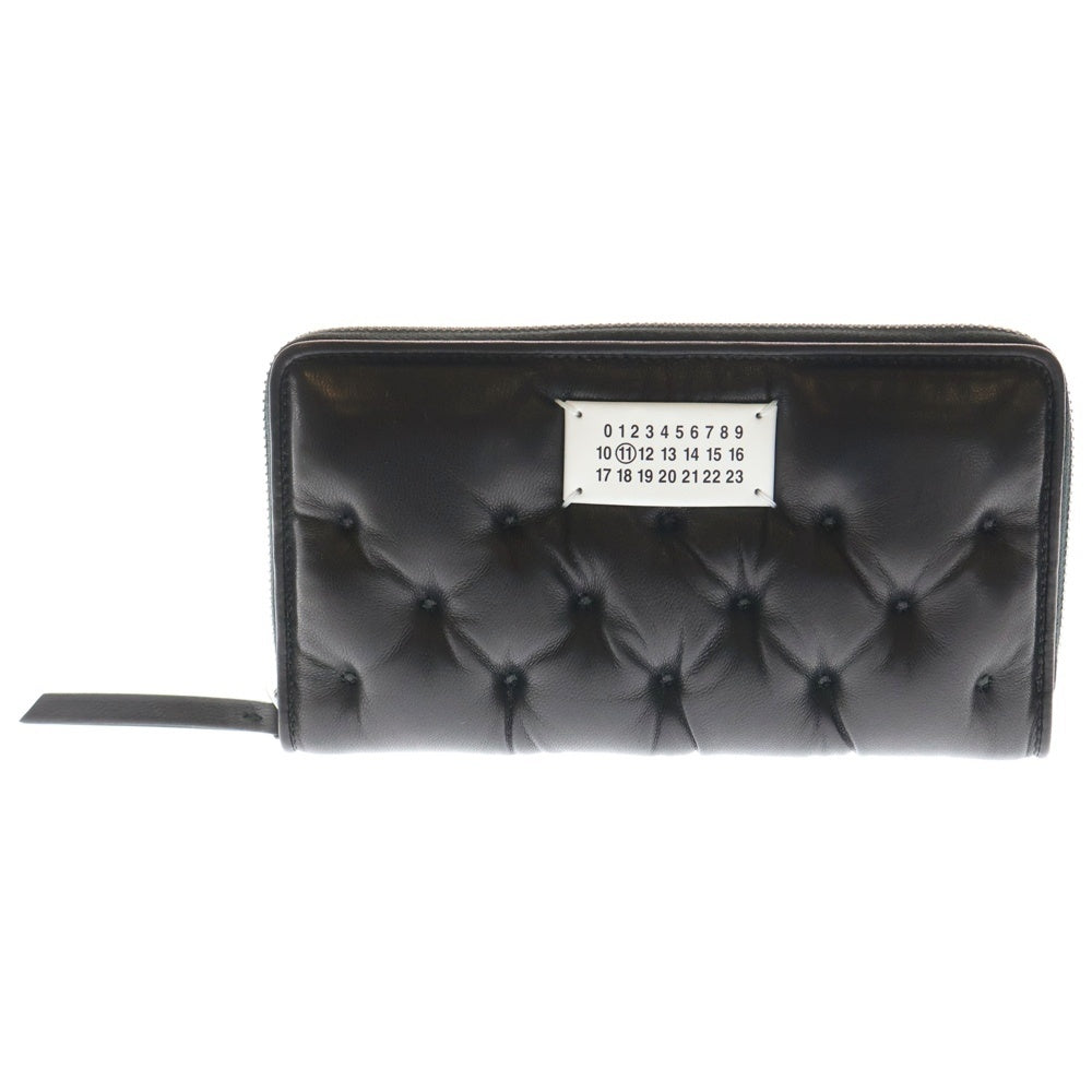 Maison Margiela(メゾンマルジェラ) Glam Slam グラムスラム ラウンドジップレザー長財布 ブラック SA1UI0030P6434 レディース