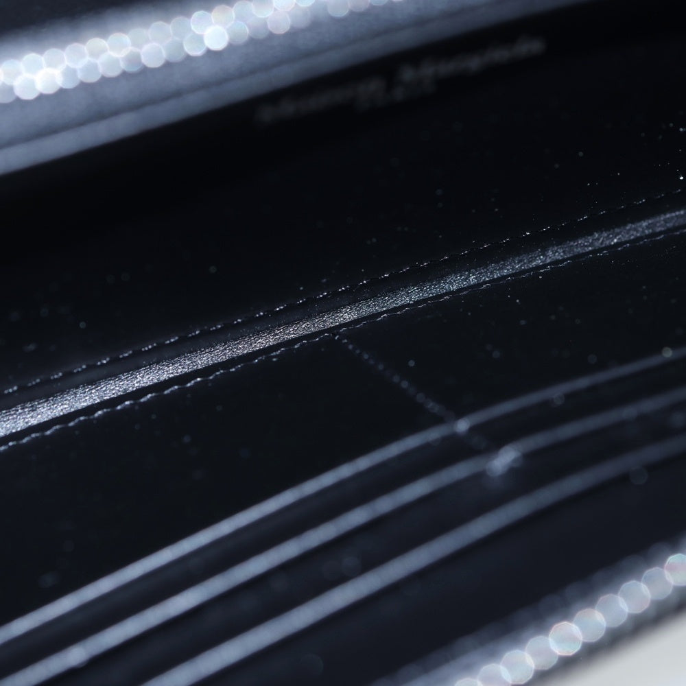 Maison Margiela(メゾンマルジェラ) Glam Slam グラムスラム ラウンドジップレザー長財布 ブラック SA1UI0030P6434 レディース