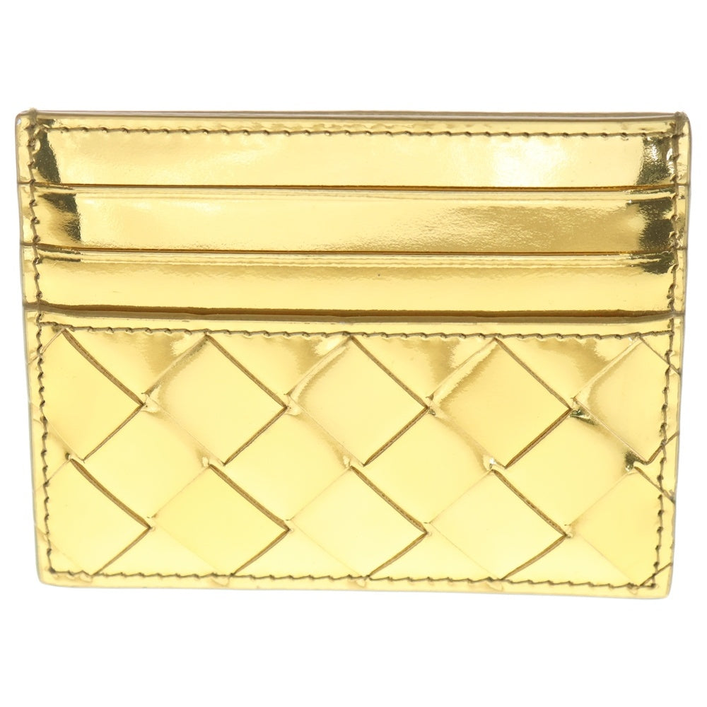 BOTTEGA VENETA(ボッテガヴェネタ) イントレチャート カードケース フラグメントケース ゴールド レディース