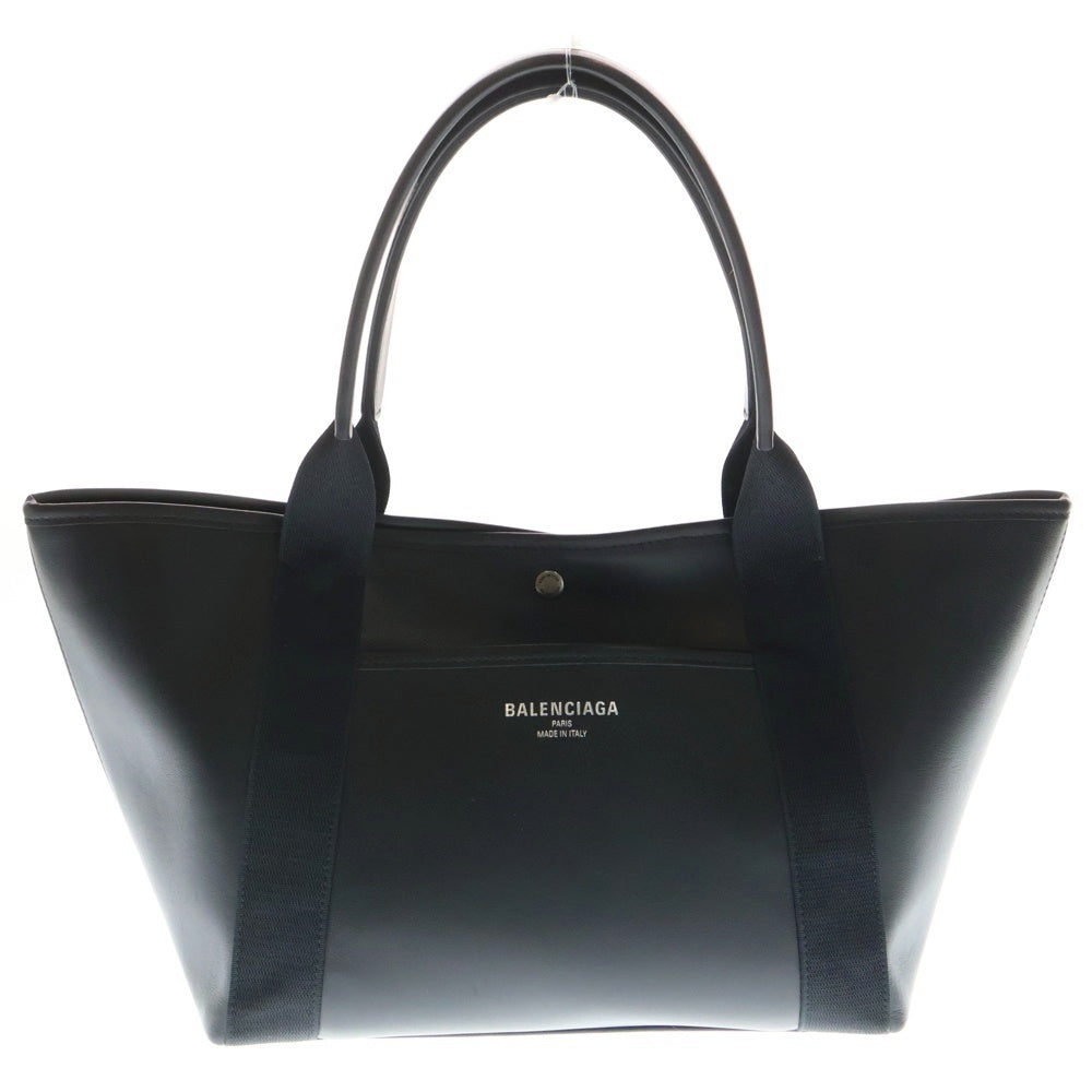 BALENCIAGA(バレンシアガ) BIARRITZ ミディアムトートバッグ ハンドバッグ フロントロゴ ブラック 810983 1000