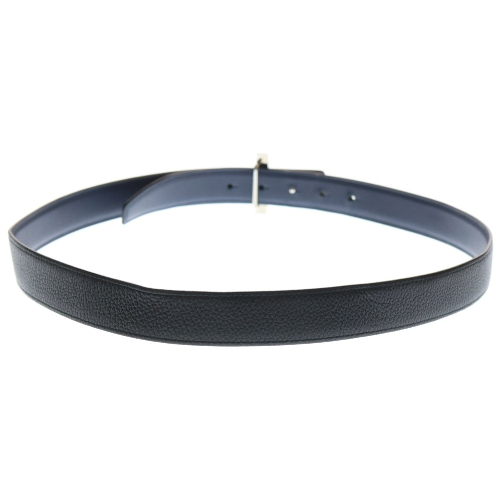 GIVENCHY(ジバンシィ) オブセディアバックル レザー ベルト ブラック/ネイビー