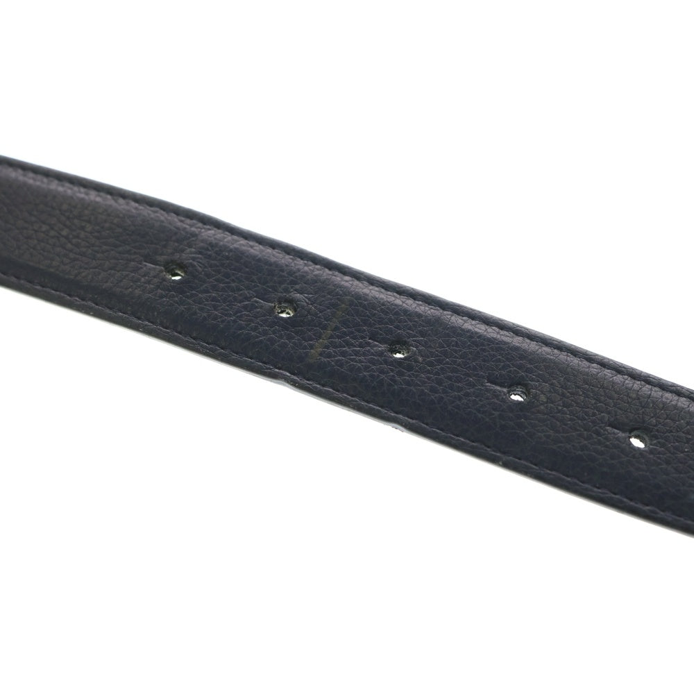 GIVENCHY(ジバンシィ) オブセディアバックル レザー ベルト ブラック/ネイビー