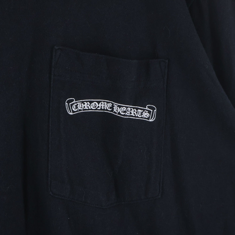 CHROME HEARTS(クロムハーツ) CH SCROLL LABEL FUCKYOU L/S /1 スクロールラベル ファックユーアームプリント長袖Tシャツ ブラック