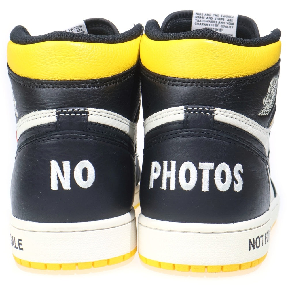 NIKE(ナイキ) AIR JORDAN 1 RETRO HIGH VARSITY MAIZE エアジョーダン1 ノットフォーリセール ハイカットスニーカー イエロー/ホワイト US10.5/28.5cm 861428-107