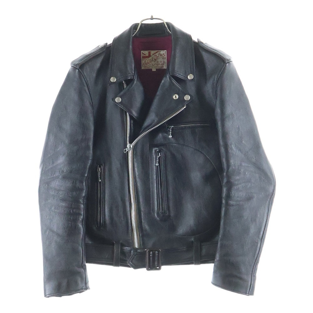 addict clothes(アディクトクローズ) AD-13 CAROLINA JACKET ラムレザージャケット ダブルライダース ブラック