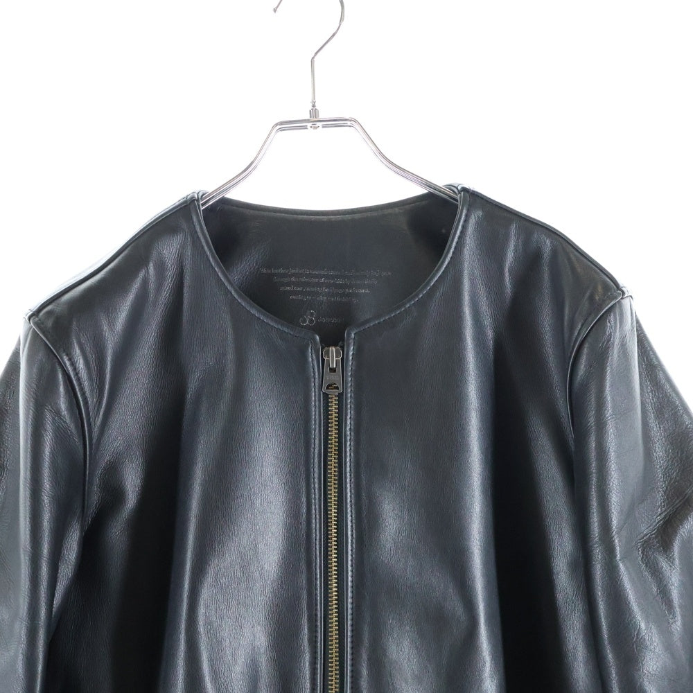 JOHNBULL(ジョンブル) No Coller Raiders Jacket ノーカラー シングルライダースジャケット カウレザー ブラック 83-0162