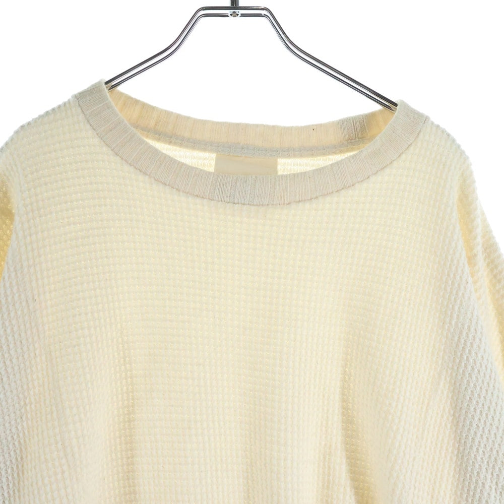 refomed(リフォメッド) AZEAMI THERMAL TEE 畦編みサーマルTシャツ クルーネック長袖カットソー アイボリー RECU-001