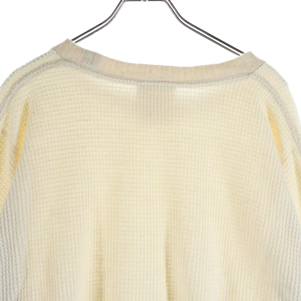 refomed(リフォメッド) AZEAMI THERMAL TEE 畦編みサーマルTシャツ クルーネック長袖カットソー アイボリー RECU-001