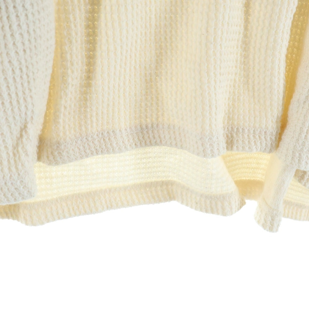refomed(リフォメッド) AZEAMI THERMAL TEE 畦編みサーマルTシャツ クルーネック長袖カットソー アイボリー RECU-001