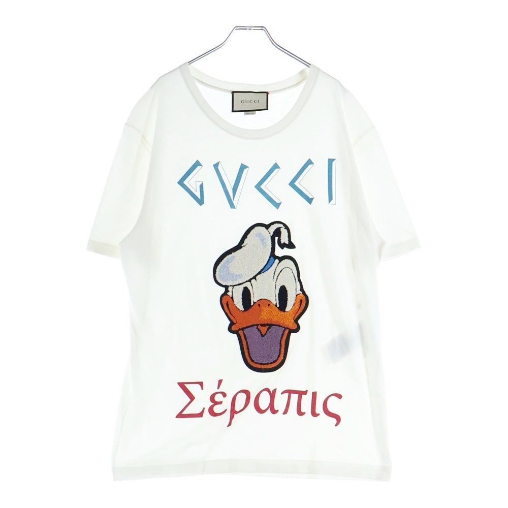 GUCCI(グッチ) ×Disney フロントドナルドワッペン クルーネック 半袖T 
