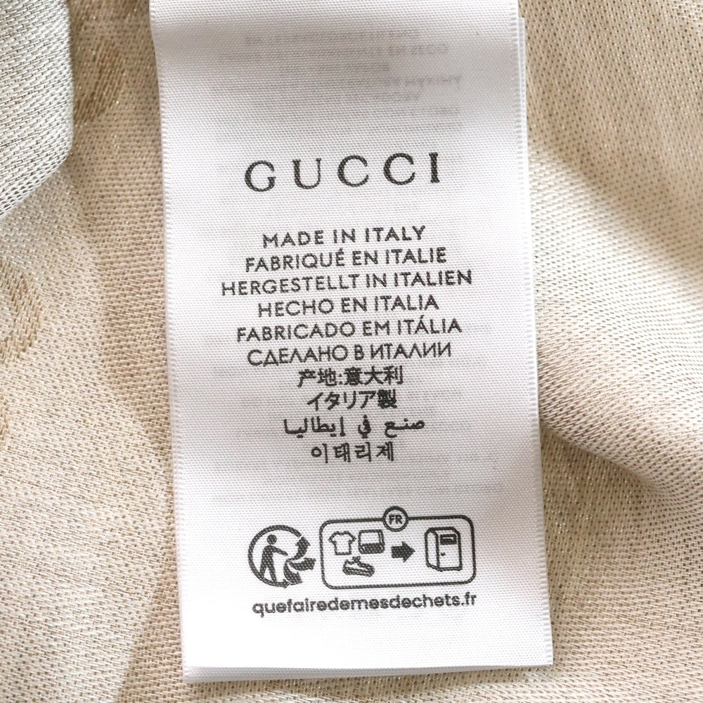GUCCI(グッチ) GGジャガード シルク混 ウール ストール ベージュ 165904 3G646