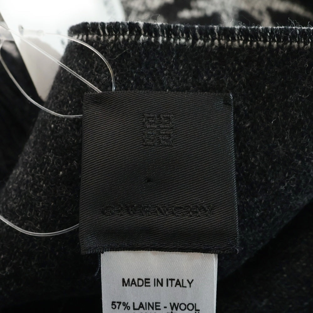 GIVENCHY(ジバンシィ) バーブドワイヤーロゴ ウール マフラー ストール ブラック 60GVJ4559