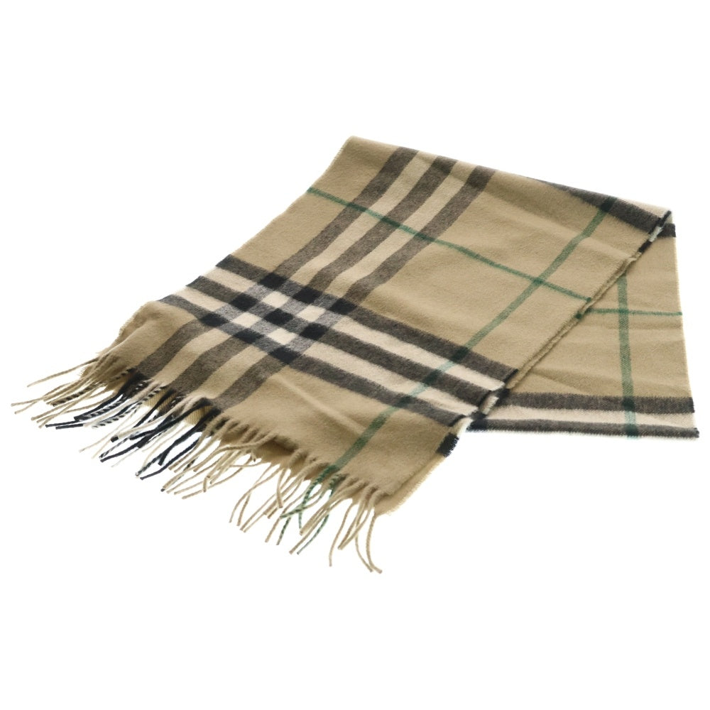 BURBERRY(バーバリー) チェック柄 カシミヤ マフラー ストール ベージュ 8076578/75F