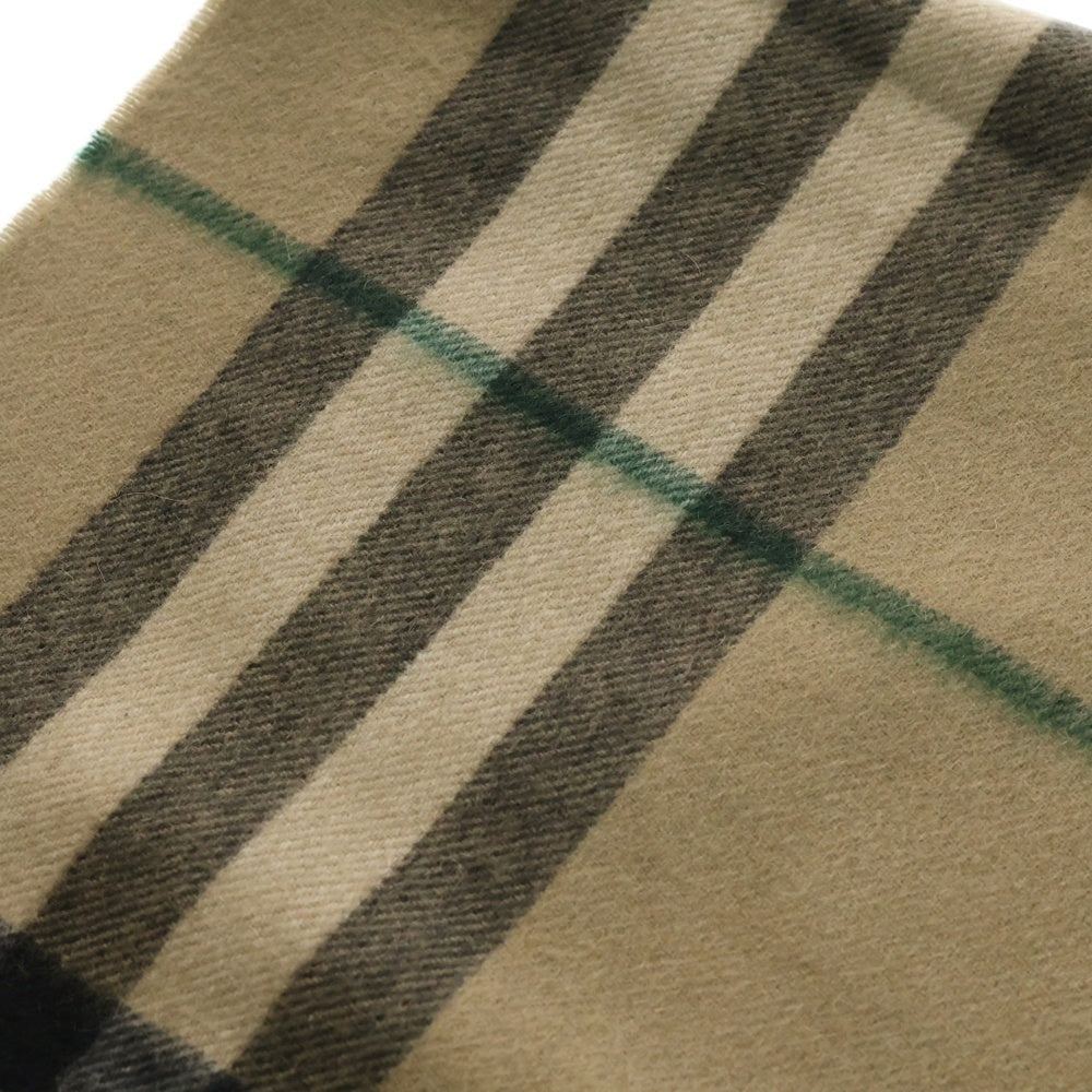 BURBERRY(バーバリー) チェック柄 カシミヤ マフラー ストール ベージュ 8076578/75F