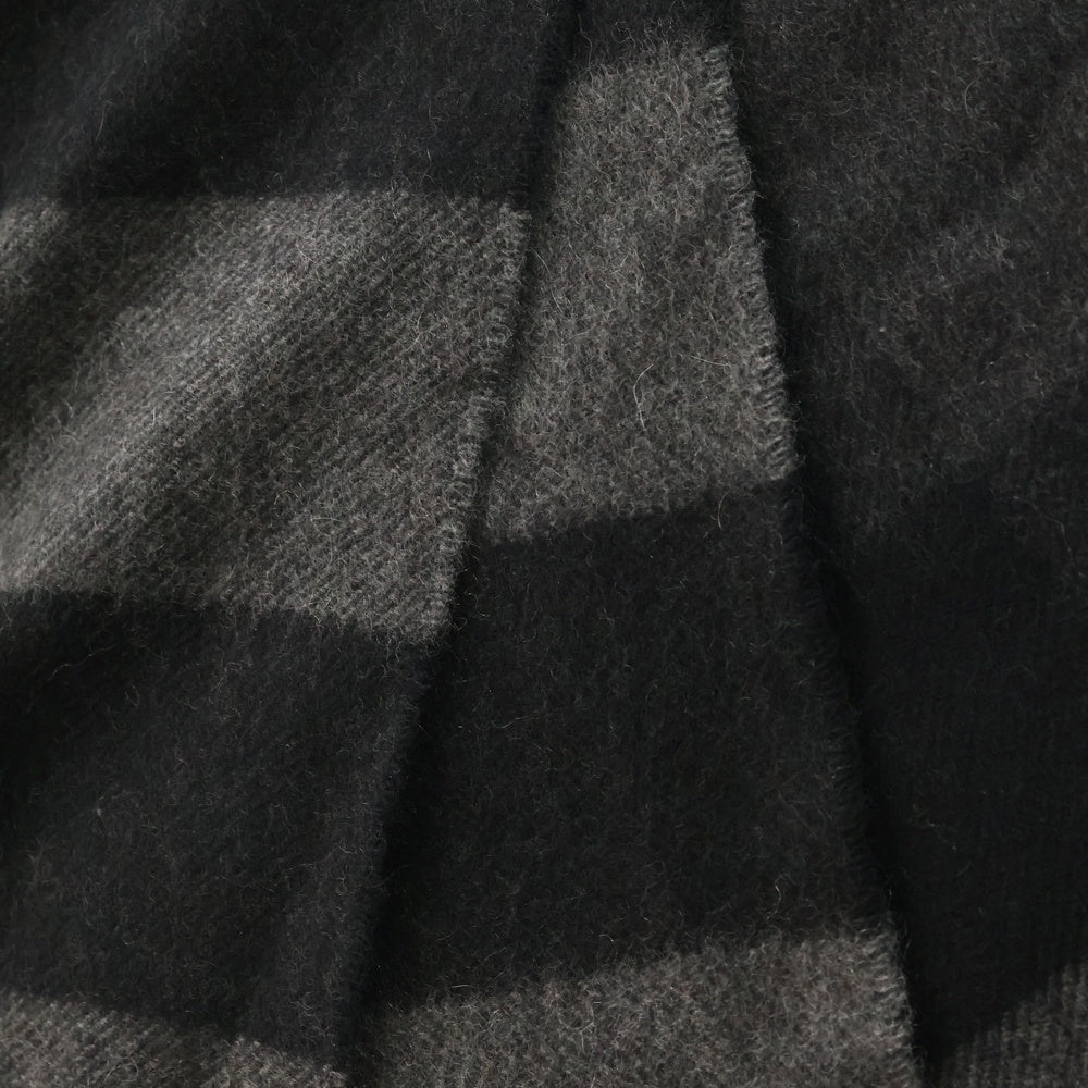 BURBERRY(バーバリー) チェック柄 カシミヤ マフラー ストール グレー/ブラック 8077893/73L