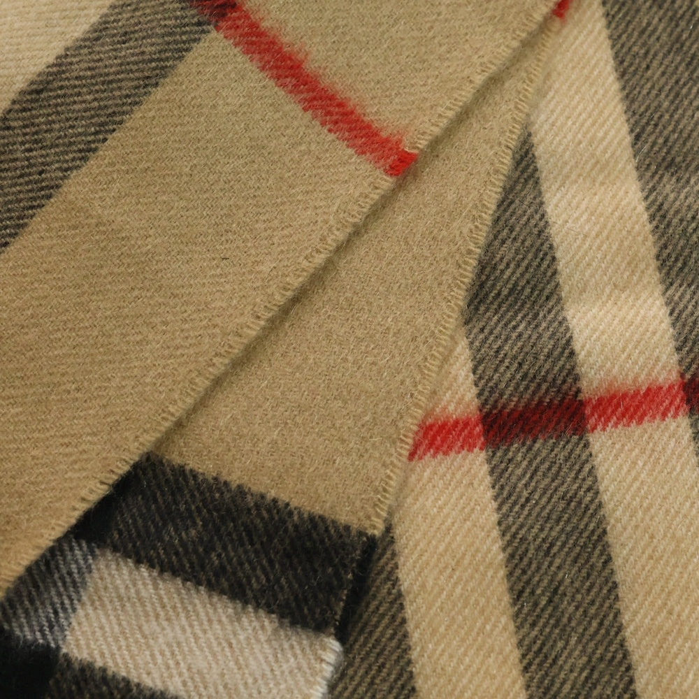 BURBERRY(バーバリー) チェック柄 カシミヤ マフラー ストール ベージュ 8076576/74L