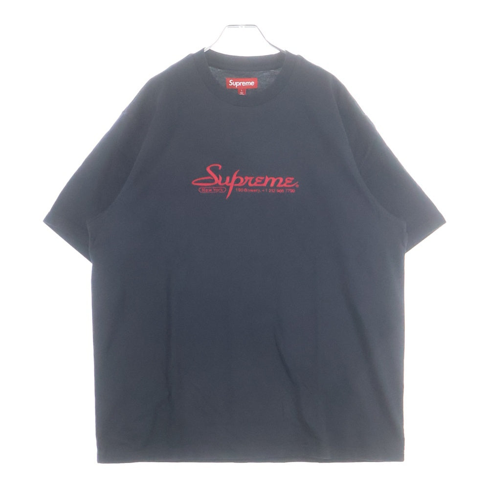 SUPREME(シュプリーム) 24SS Contact S/S Top コンタクトS/Sトップ ロゴ刺繍半袖Tシャツ クルーネックカットソー ブラック